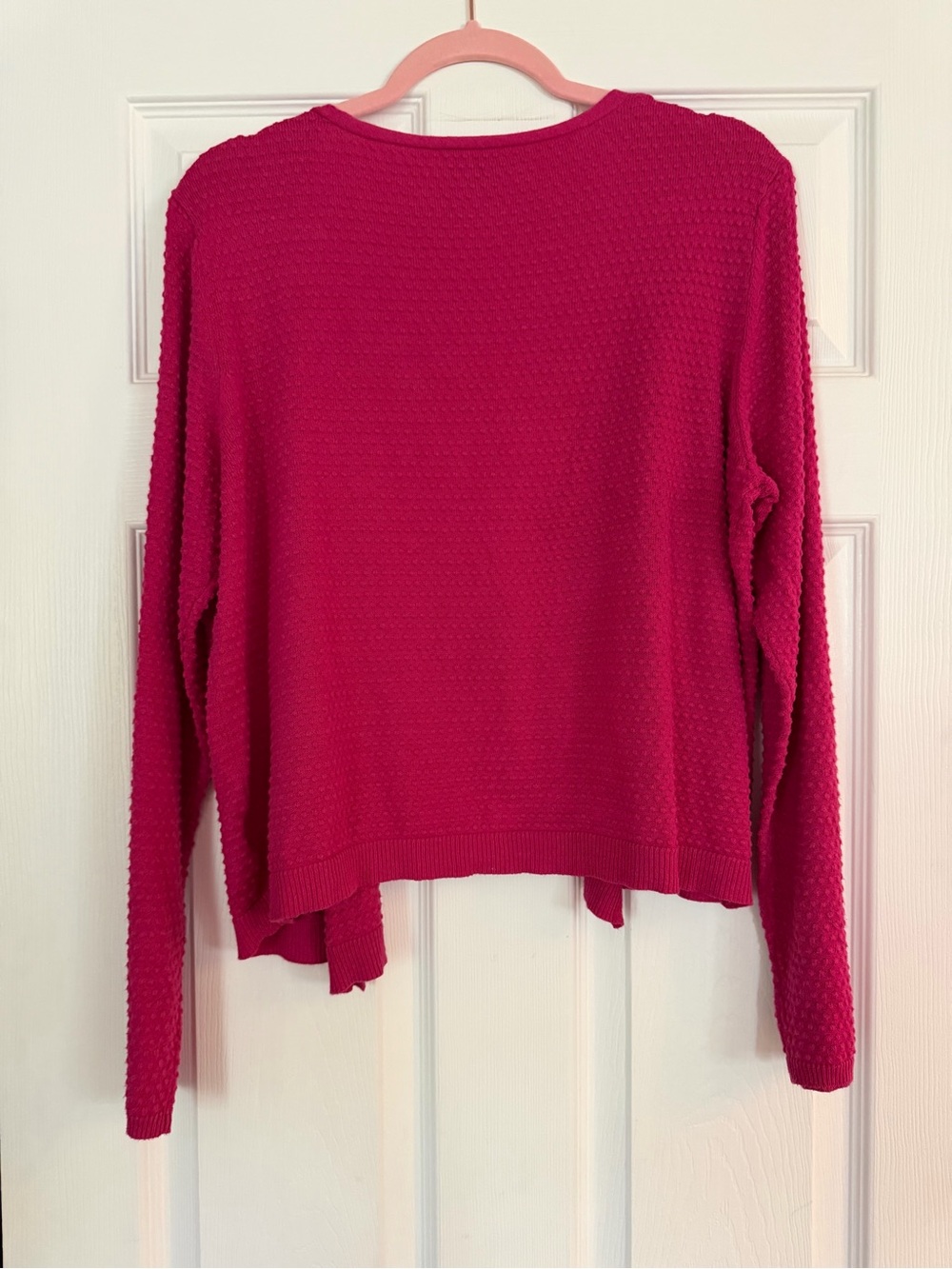 Draper James Raspberry Open-Front Knit Cardigan - Picture 3 of 3